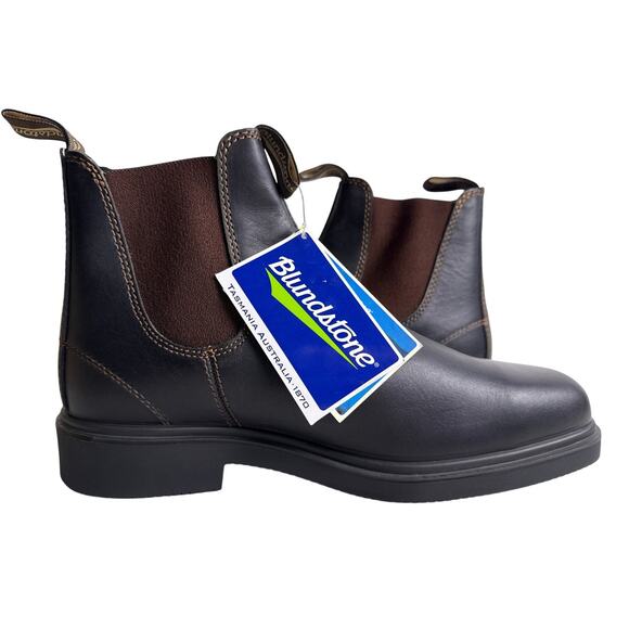 Blundstone 062 Stout Brown Chelsea Boot Men's US 10 Chisel Toe Premium Leather - Picture 4 of 9